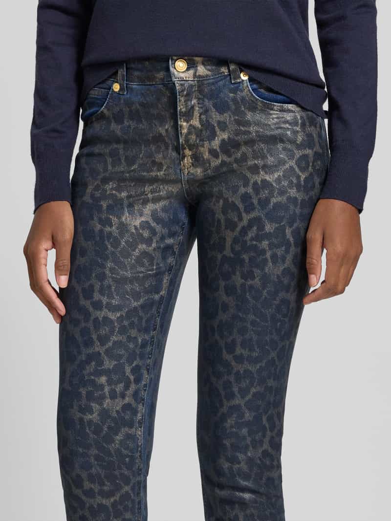 MAC Slim fit jeans met knoop- en ritssluiting