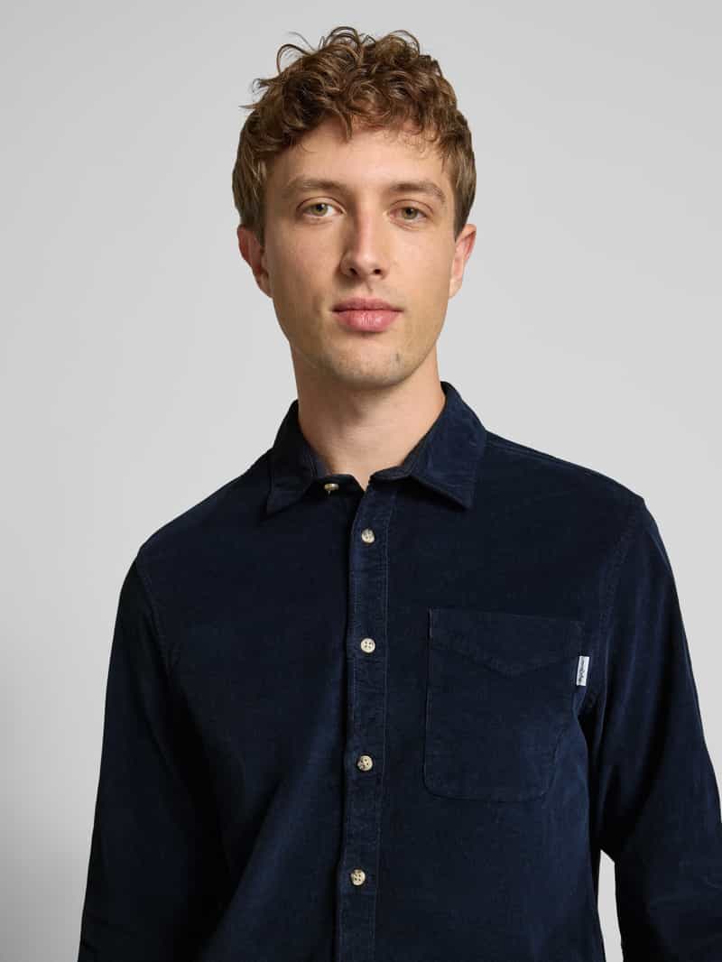 Pepe Jeans Regular fit vrijetijdsoverhemd van katoenmix model 'CLAYTON'