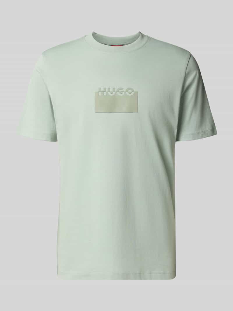 HUGO Regular fit T-shirt van katoenen jersey model 'DELASTIO'
