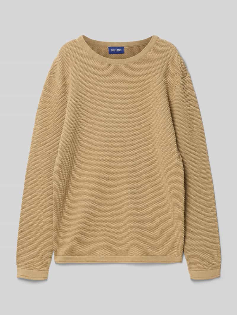Only & Sons Regular fit gebreide pullover van puur katoen model 'PANTER'