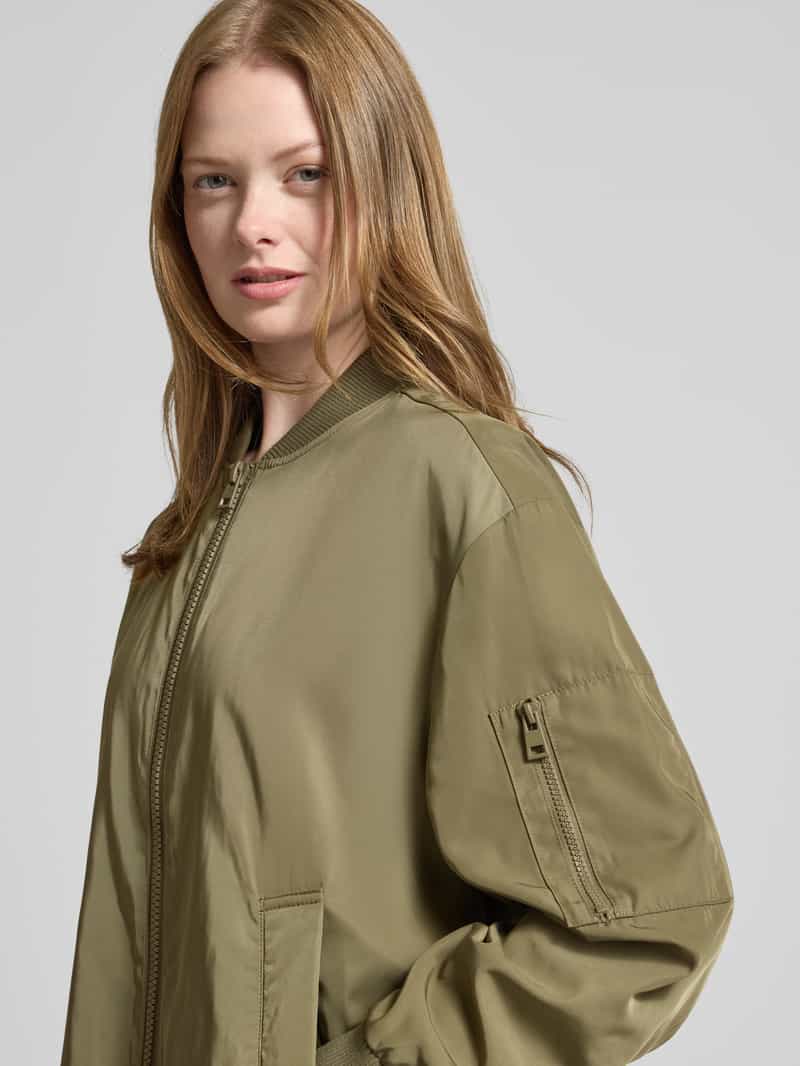 Jake*s Casual Lange jas met elastische mouwboorden