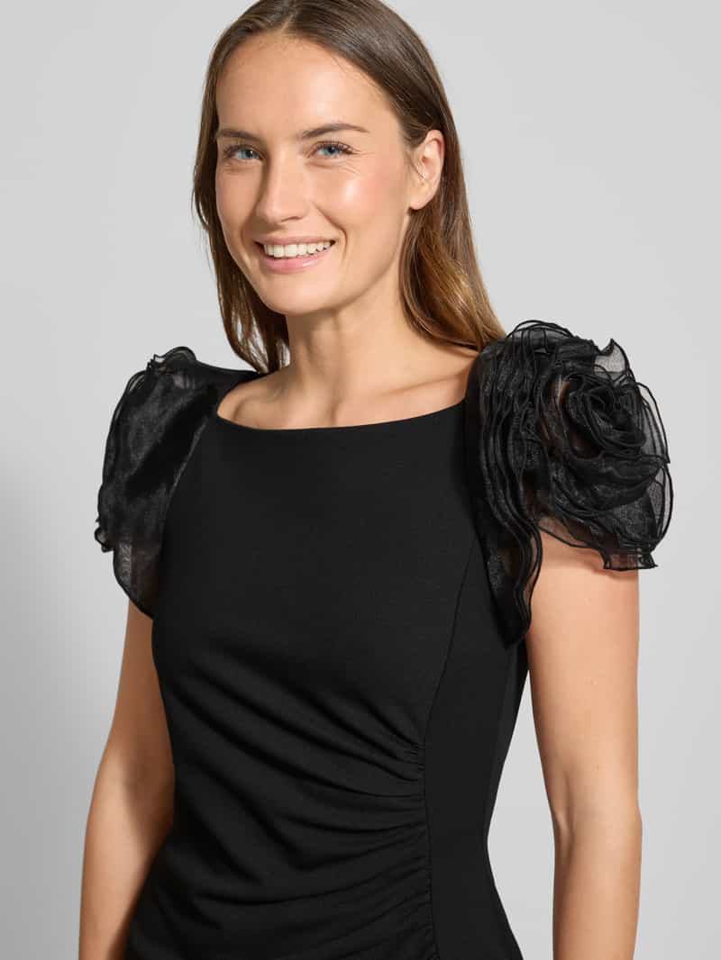 Vera Mont Knielange cocktailjurk met plooien