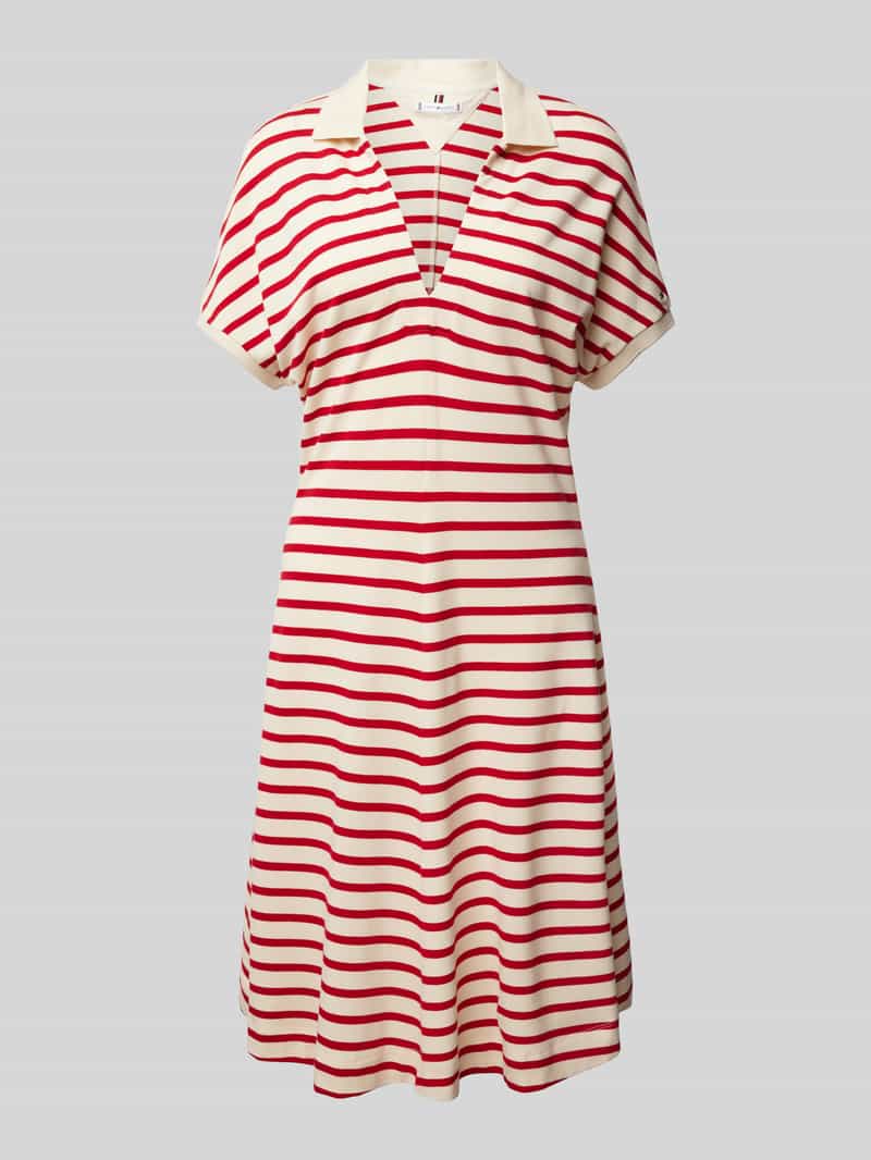 Tommy Hilfiger Getailleerde mini-jurk in polostijl van lyocellmix