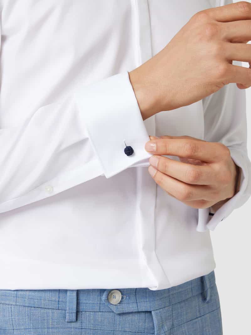 Jake*s Super slim fit smokingoverhemd met kentkraag