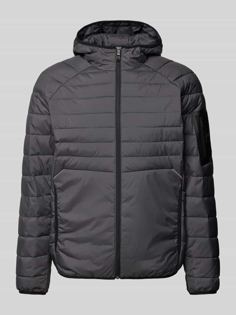 BOSS Green Gewatteerd jack met capuchon model 'Thor'