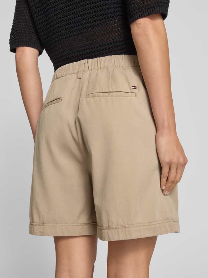 Tommy Hilfiger Regular fit korte chino van een mix van lyocell en katoen