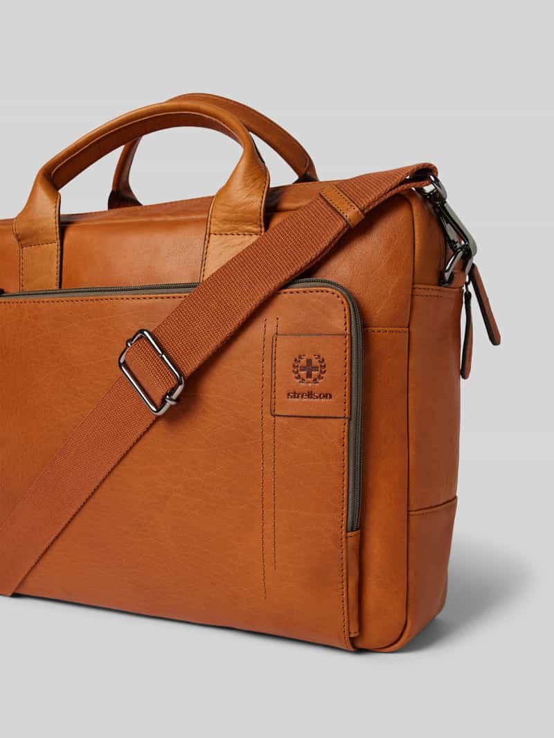 Strellson Laptoptas van leermix met hengsels model 'HYDE PARK'