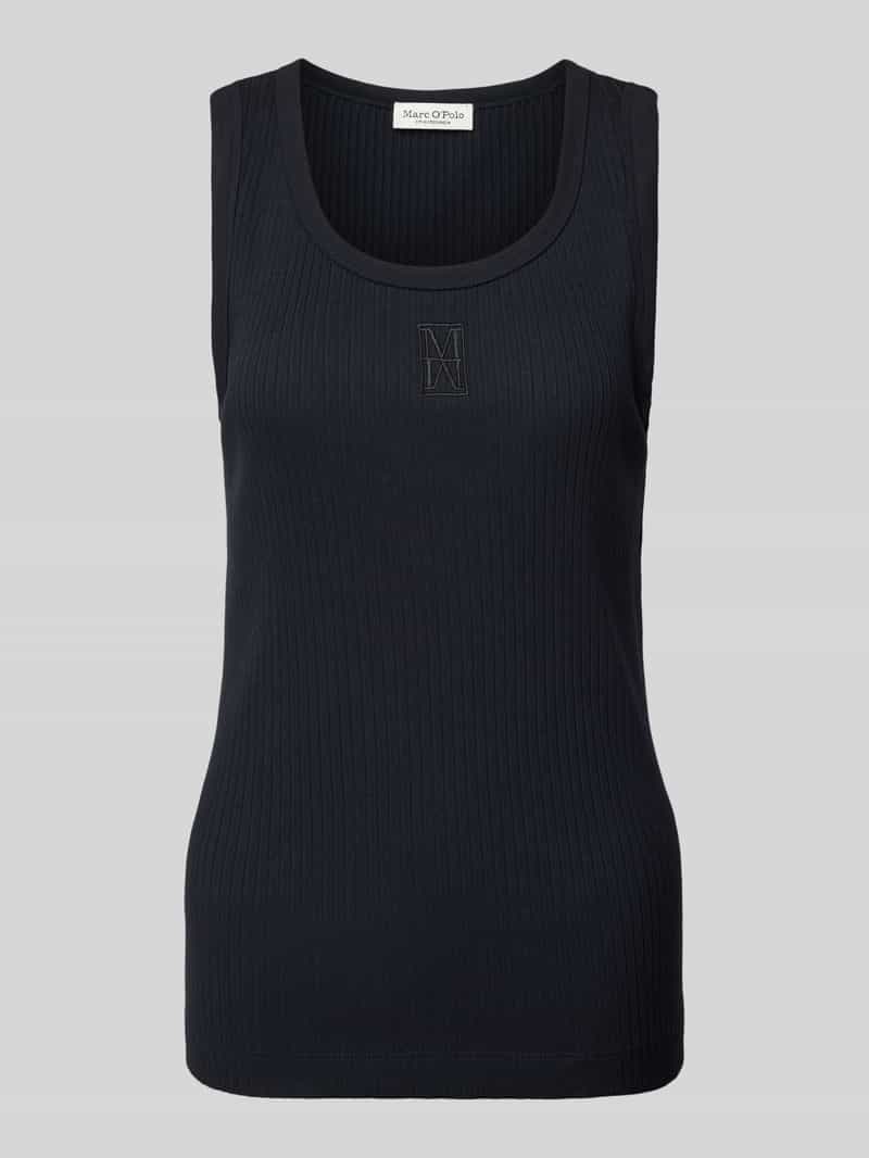 Marc O'Polo Nauwsluitende tanktop van katoenmix met logostitching