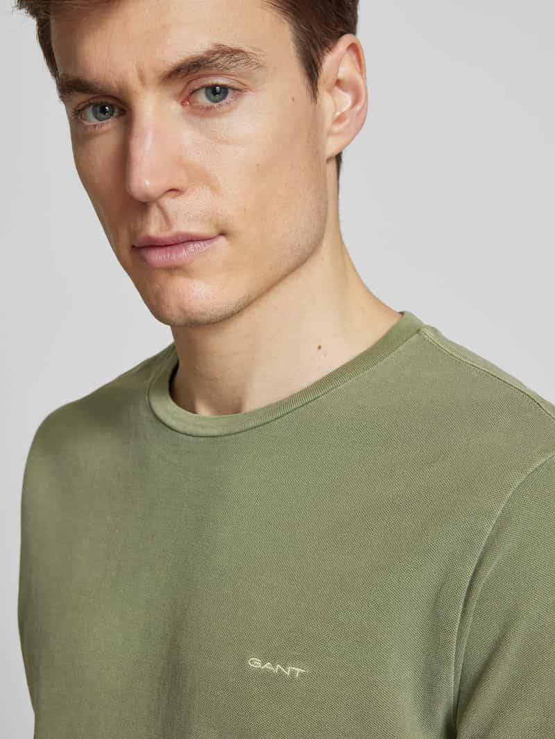 Gant T-shirt met labelstitching
