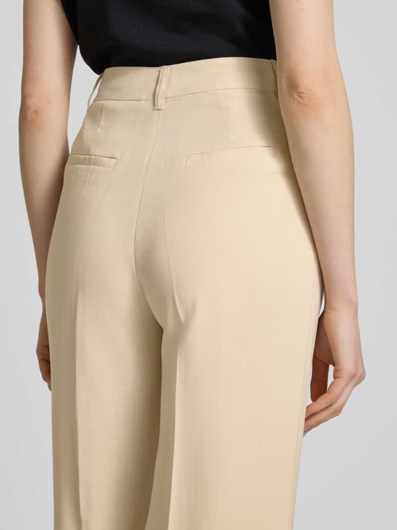 Zero Regular fit stoffen broek met bandplooien