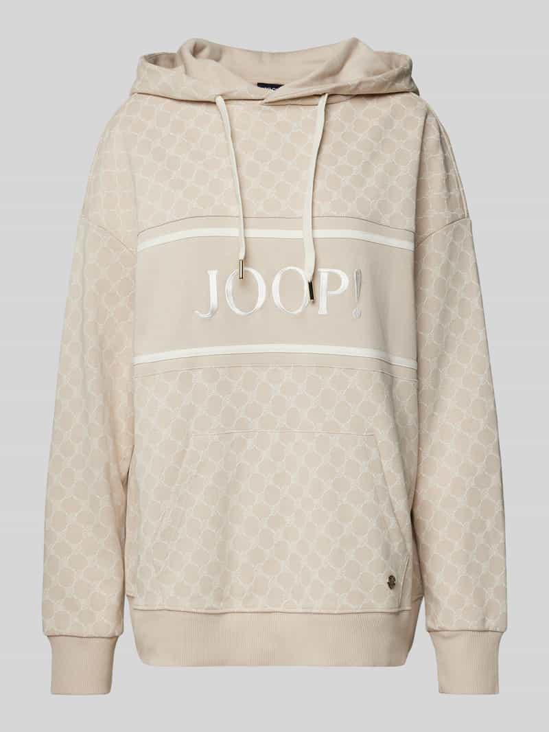 Joop! Oversized hoodie met labelstitching