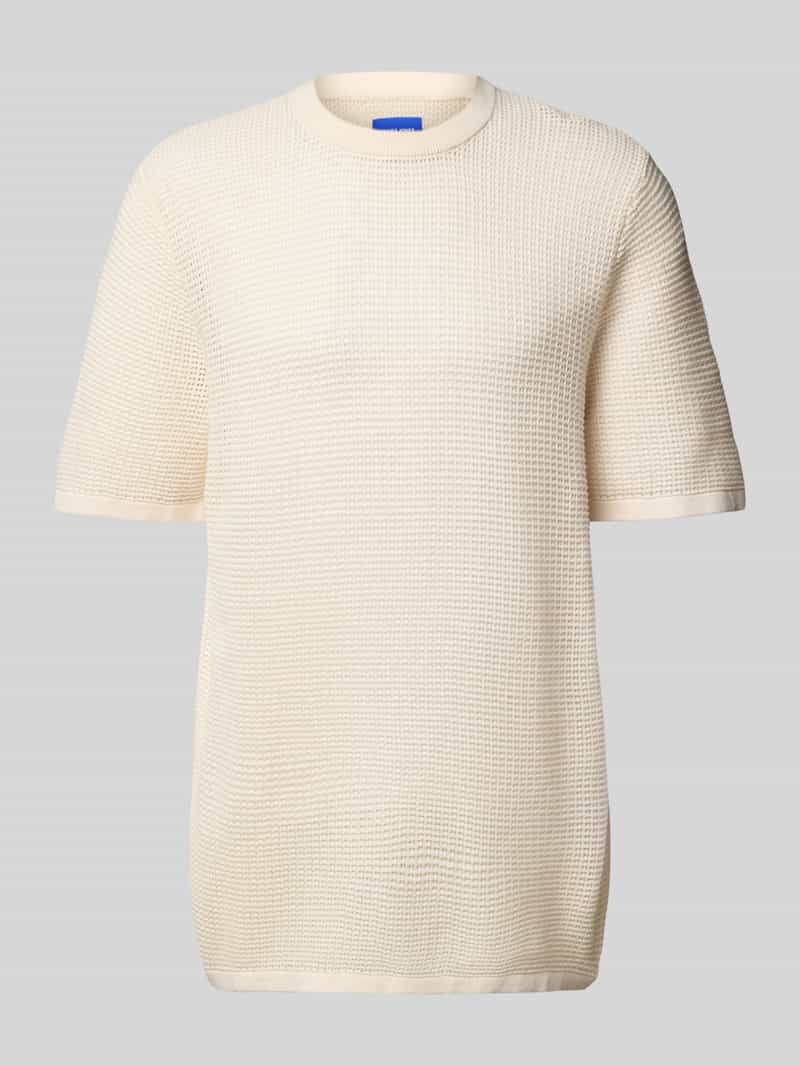 Gebreid shirt met ronde hals, model 'ALMERIA'