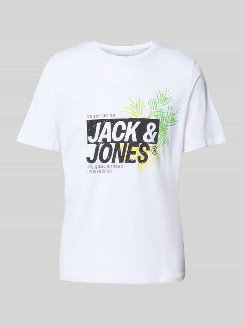 Jack & Jones Shirt met print JJJAXON TEE SS CREW NECK