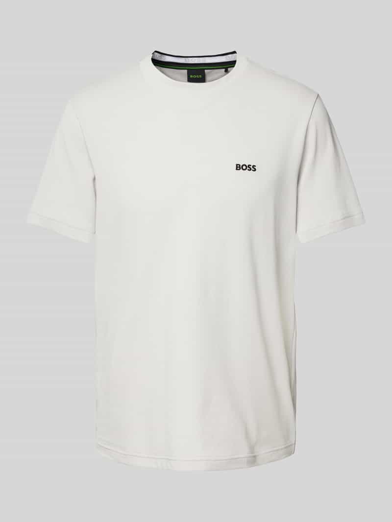 BOSS Green T-shirt met labelstitching model 'Taddy'