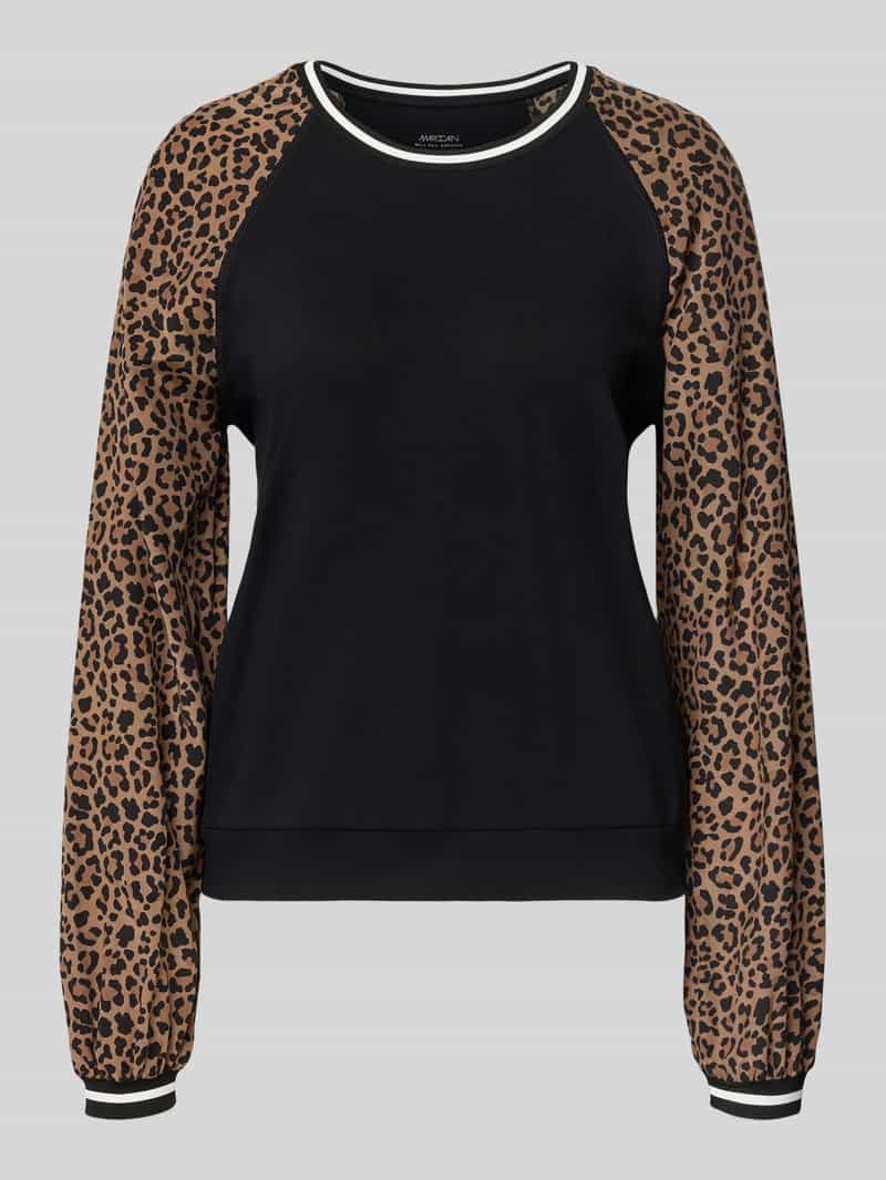 Marc Cain Shirt met lange mouwen en ribboorden