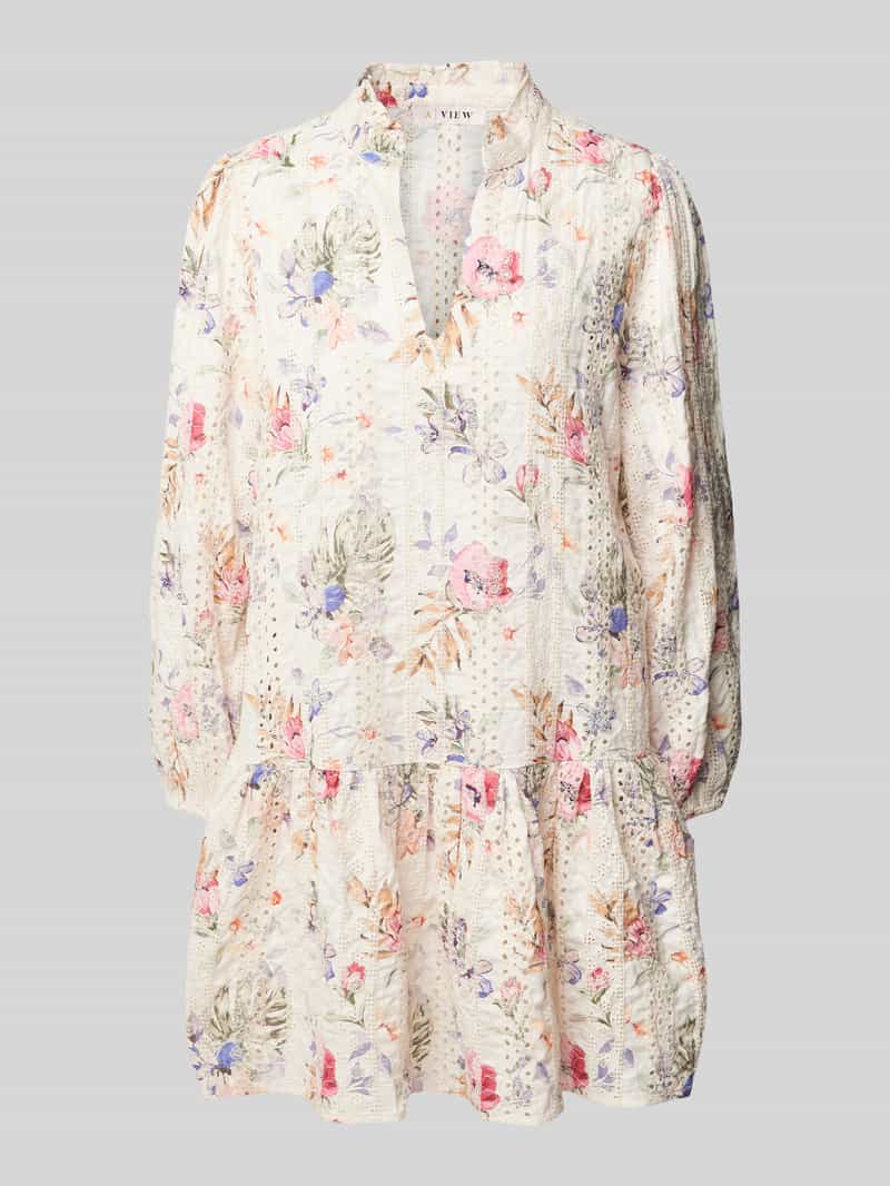 Mini-jurk met broderie anglaise, model 'Grete'