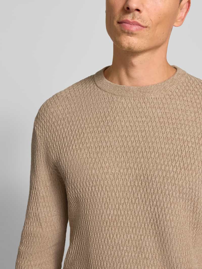 Jack & Jones Premium Gebreide pullover met ronde hals model 'REAGAN'