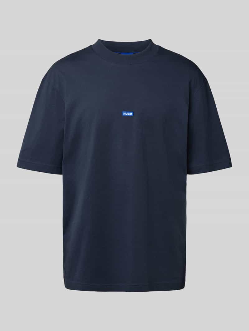 Hugo Blue Regular fit T-shirt van puur katoen