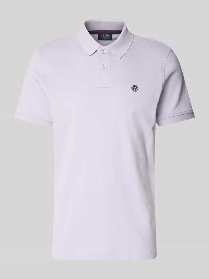 MCNEAL Regular fit poloshirt met knoopsluiting en labelstitching