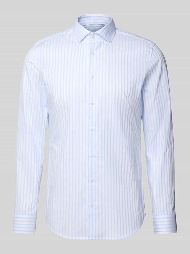 seidensticker Slim fit zakelijk overhemd van katoen met kentkraag