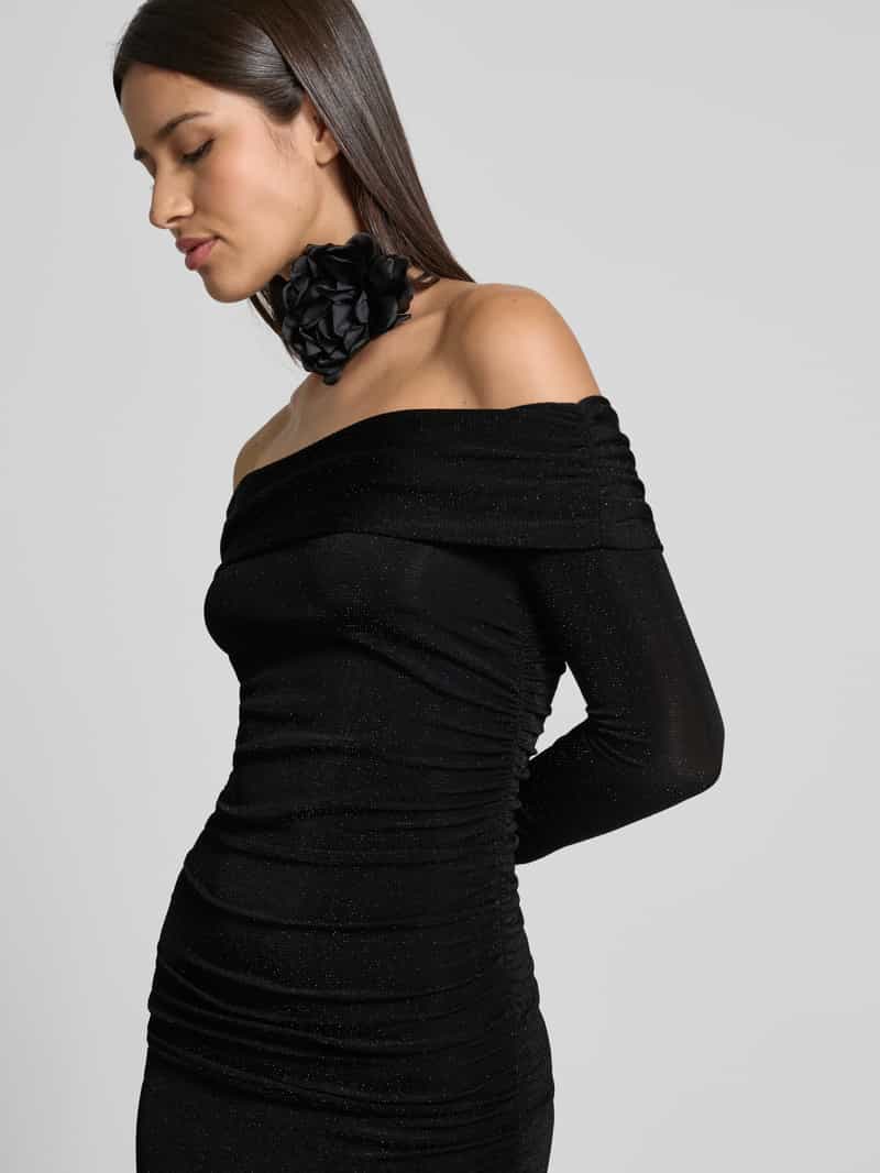 Jake*s Cocktail Slim fit midi-jurk met off shoulder-design