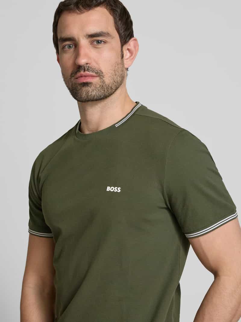 BOSS Green T-shirt met labelprint model 'Taul'