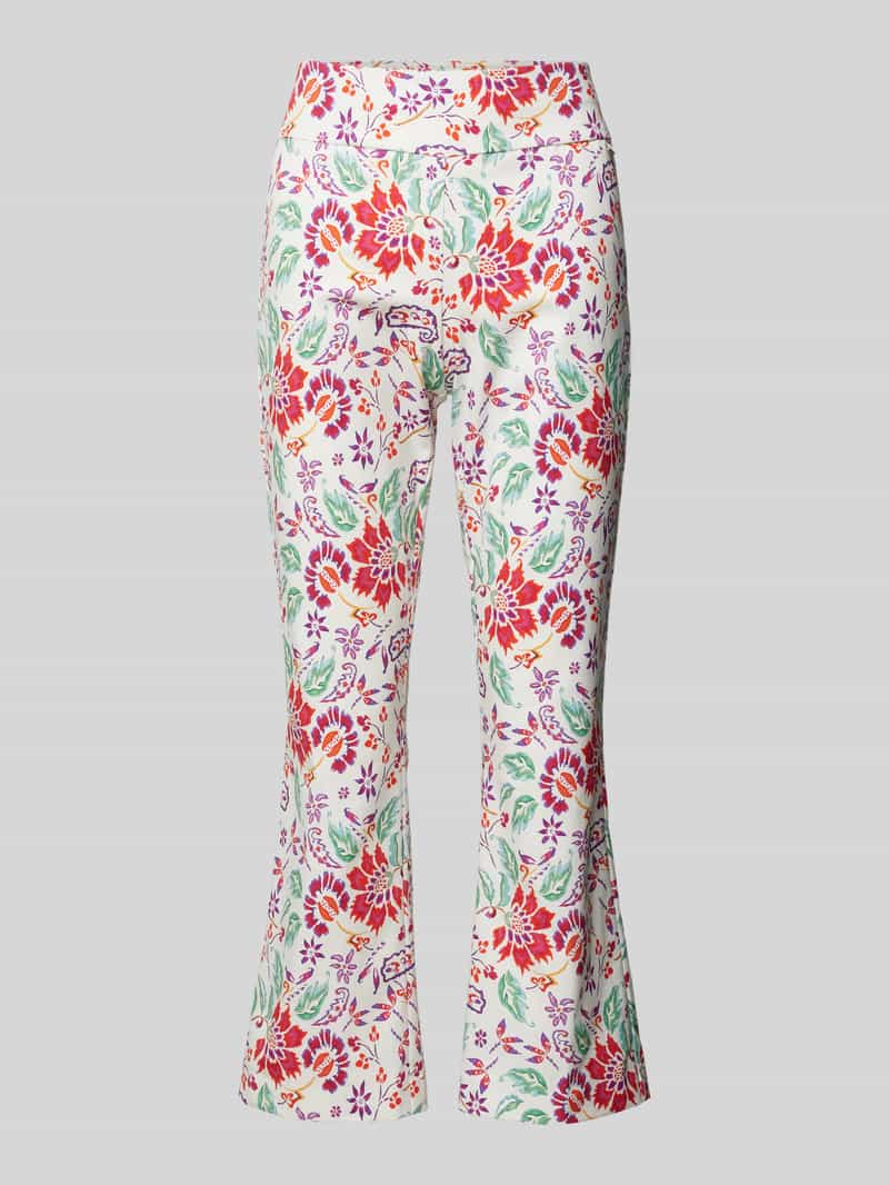 Stehmann Stoffen broek met een bloemmotief