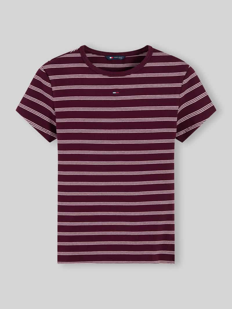 Tommy Jeans Slim fit t-shirt van katoenmix