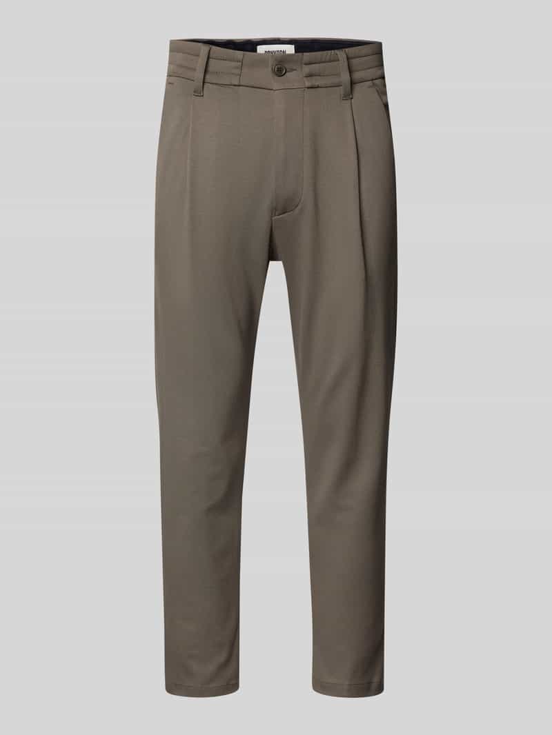 drykorn Tapered fit bandplooibroek met verkort model 'CHASY'