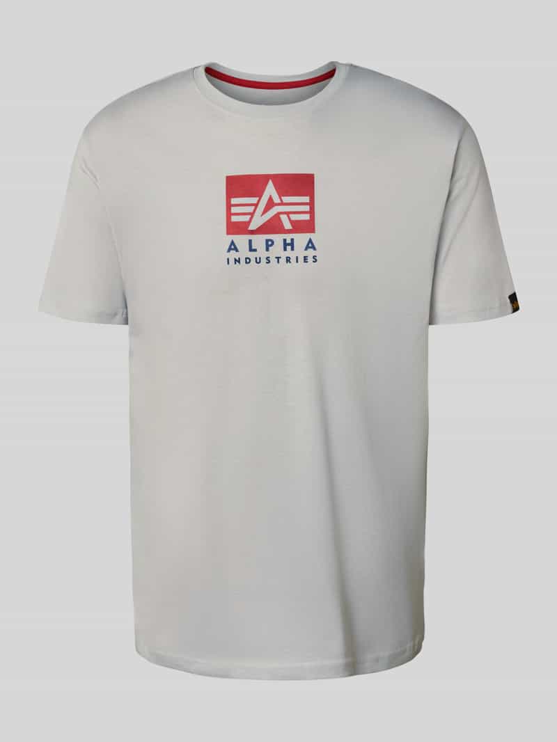 alpha industries T-shirt met labelprint en ronde hals