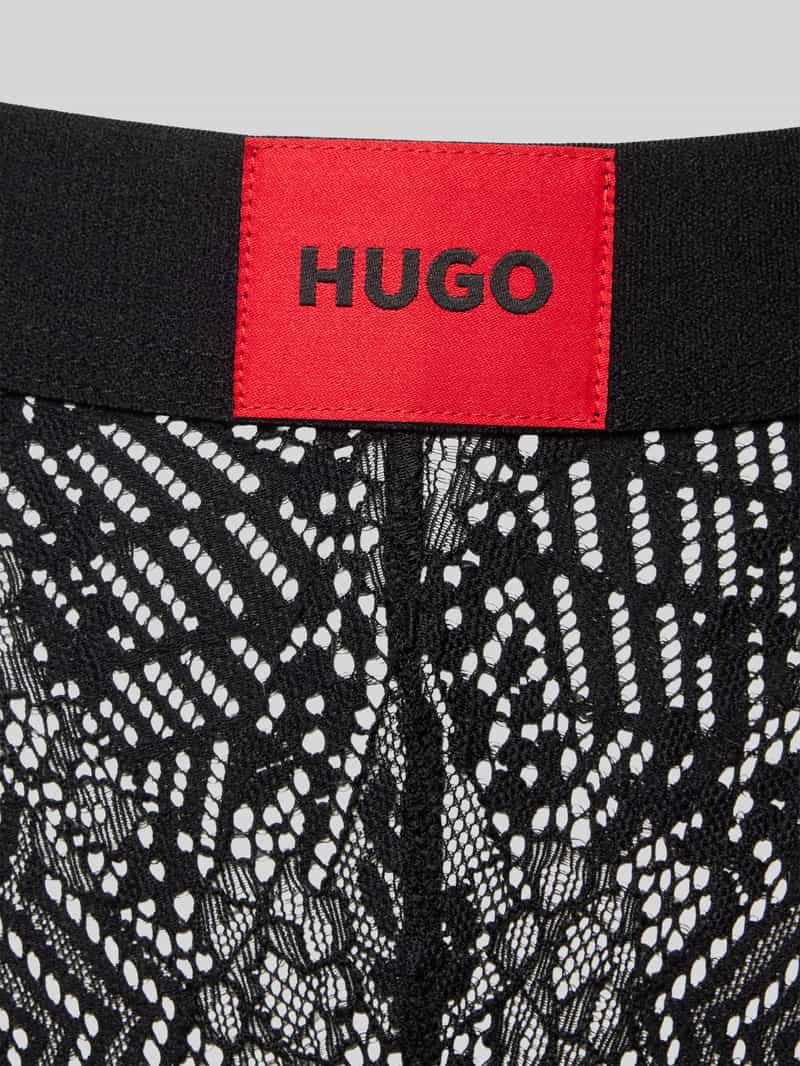HUGO String met elastische band met label