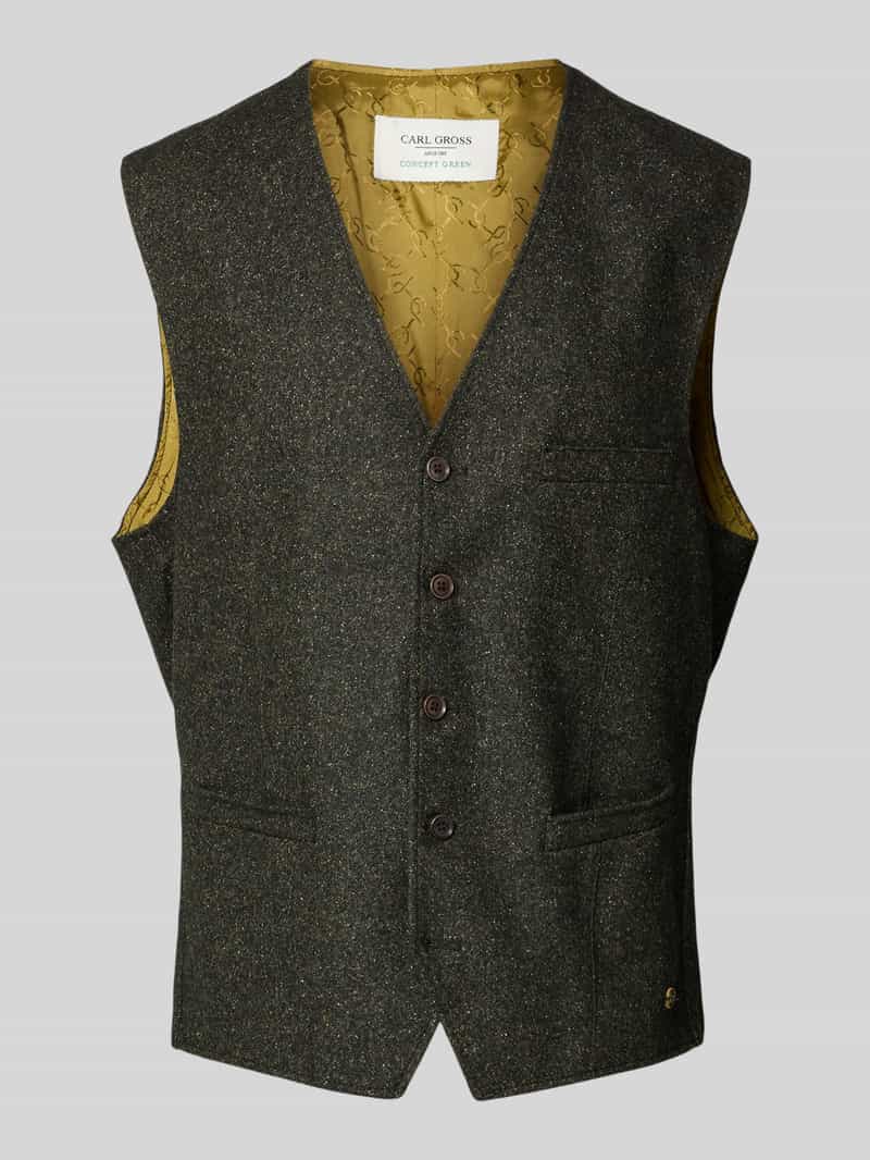 carl gross Wollen gilet met zijde model 'Wilson'