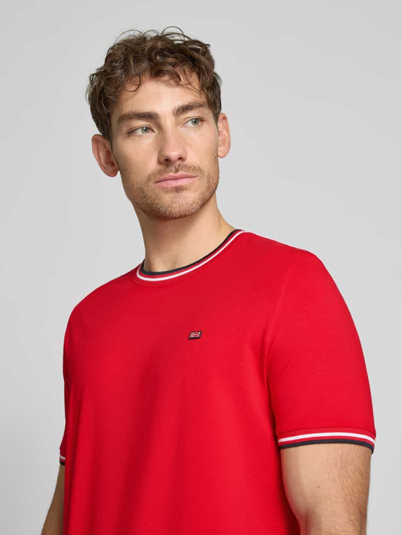 Christian Berg Men T-shirt met ribboorden