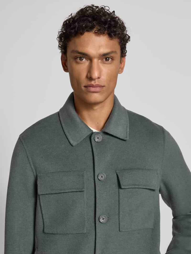 Marc O'Polo Regular fit overhemdjack van wolmix
