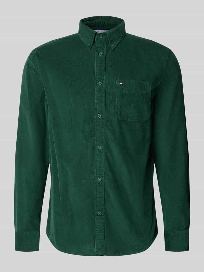 Tommy Jeans Regular fit corduroy overhemd met borstzak
