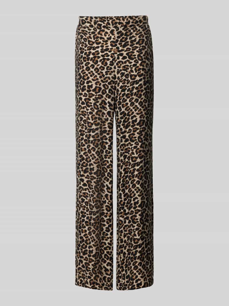 b.Young Wide leg stoffen broek met elastische band model 'HINVA'