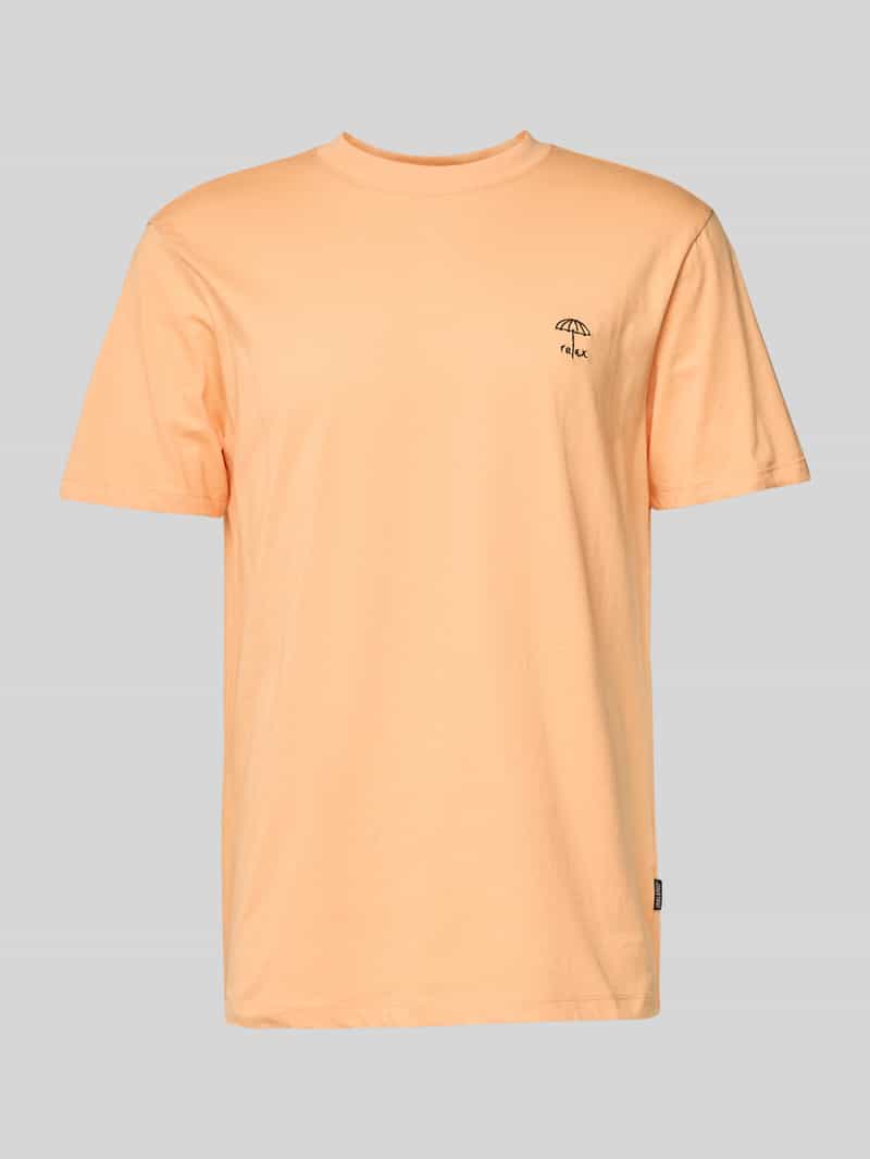 Blend T-shirt met geribde ronde hals model 'JENS'