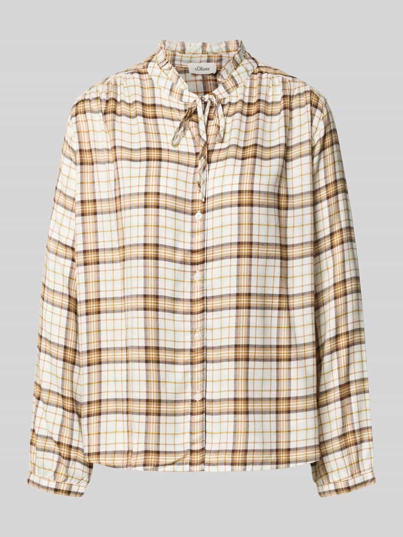S.Oliver Geruite blouse met speelse details, relaxed fit