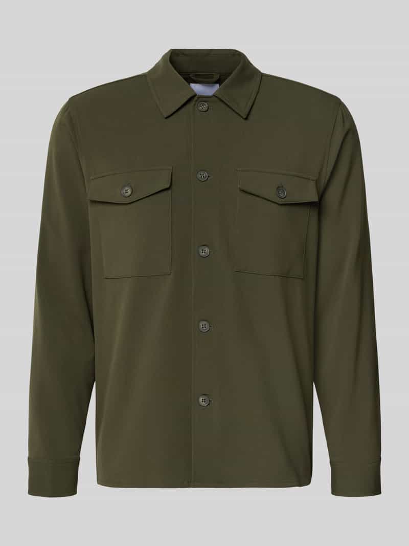 lindbergh Overhemdjack met knoopsluiting