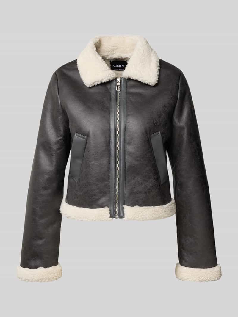 Only Regular fit jack in leerlook model 'BETTY'