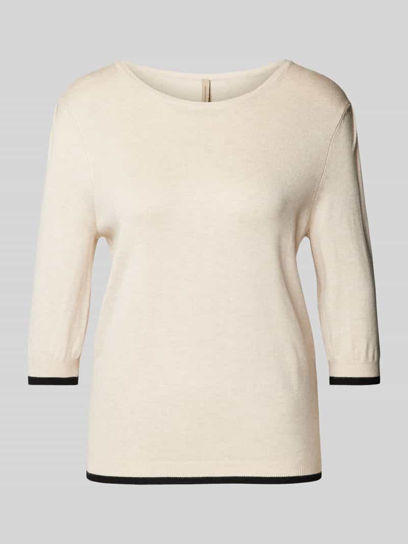 Soyaconcept Gebreid shirt van viscosemix met ronde hals
