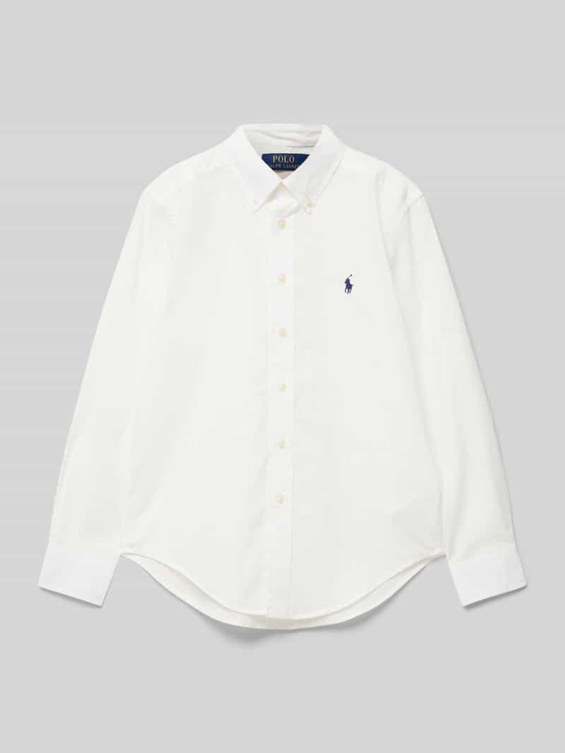 RALPH LAUREN TEENS Overhemd met labelstitchings met button-downkraag