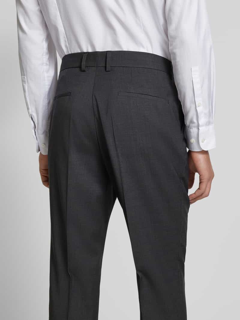 Boss Regular fit pantalon met persplooien model 'Genius'