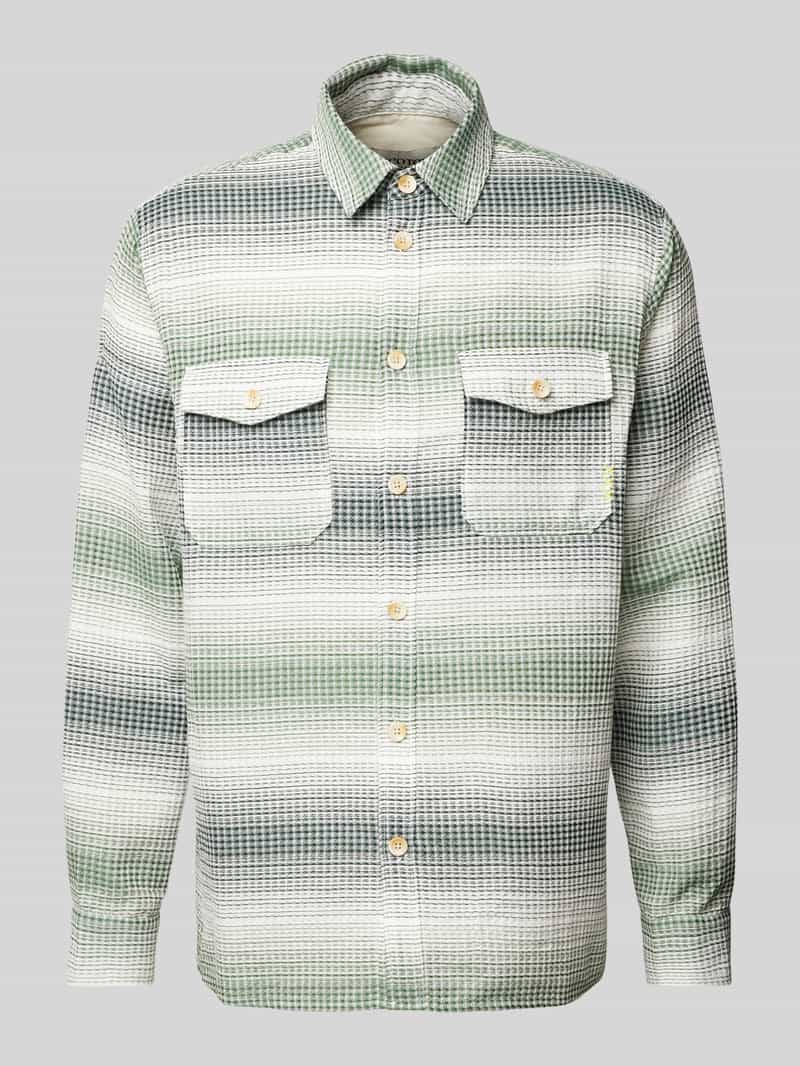 Scotch & Soda Relaxed fit overhemdjack met structuurmotief