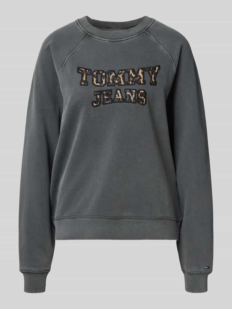 TOMMY JEANS Sweatshirt TJW BXY LEOPARD VARSITY CREW