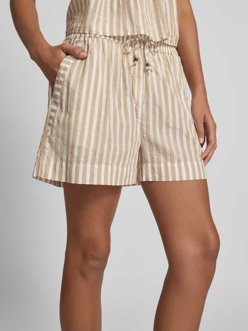 Scotch & Soda Relaxed fit korte broek met smokdetails