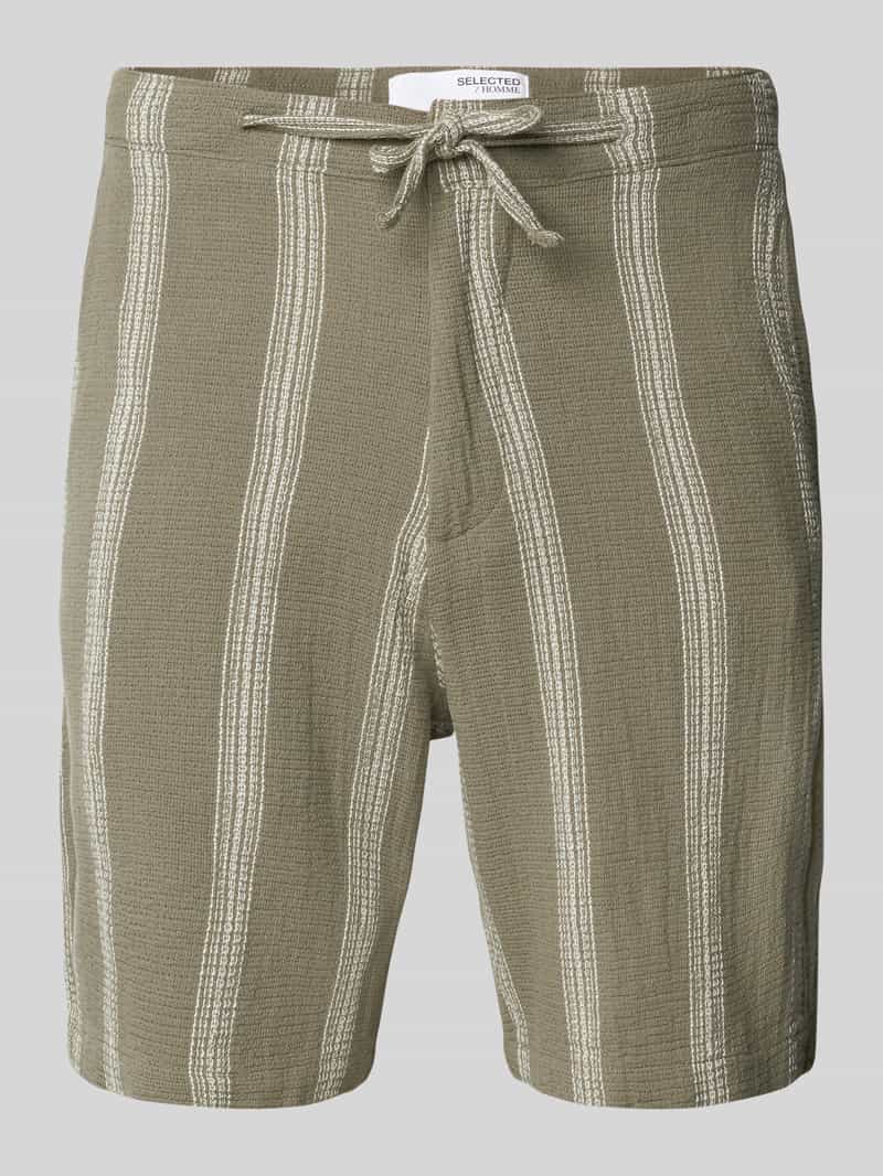Selected Homme Regular fit bermuda met structuurmotief model 'BRODY'