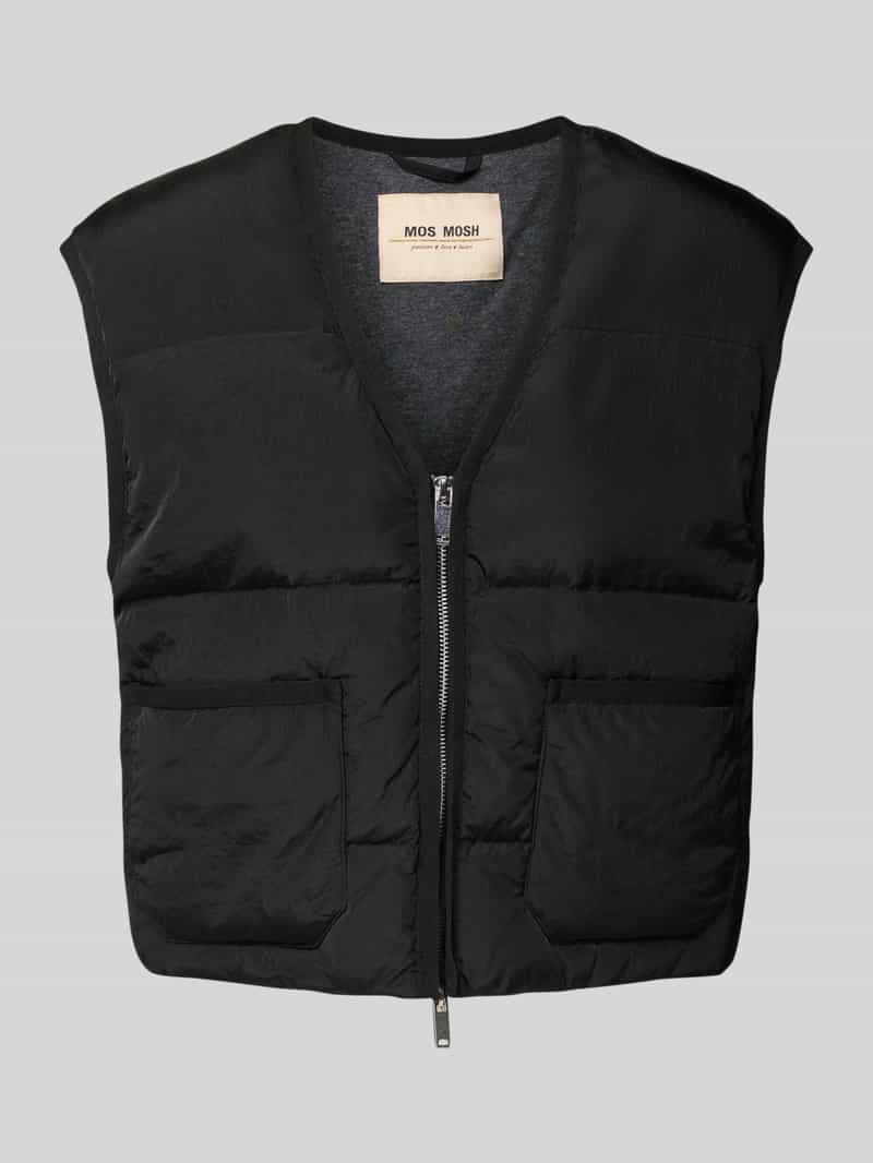 MOS MOSH Boxy fit bodywarmer met tweewegsritssluiting model 'Manja'