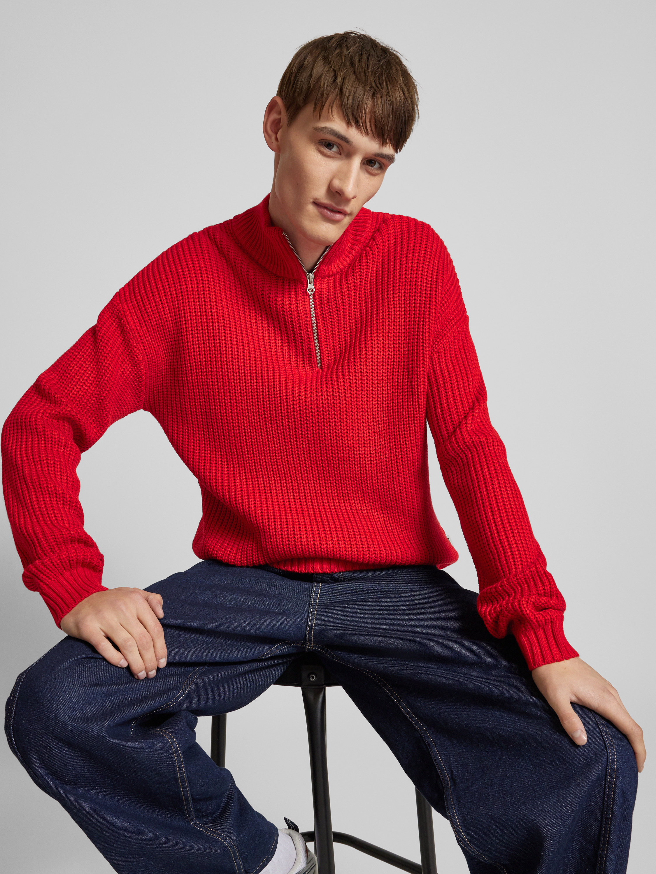 REVIEW Gebreide pullover met ribboorden