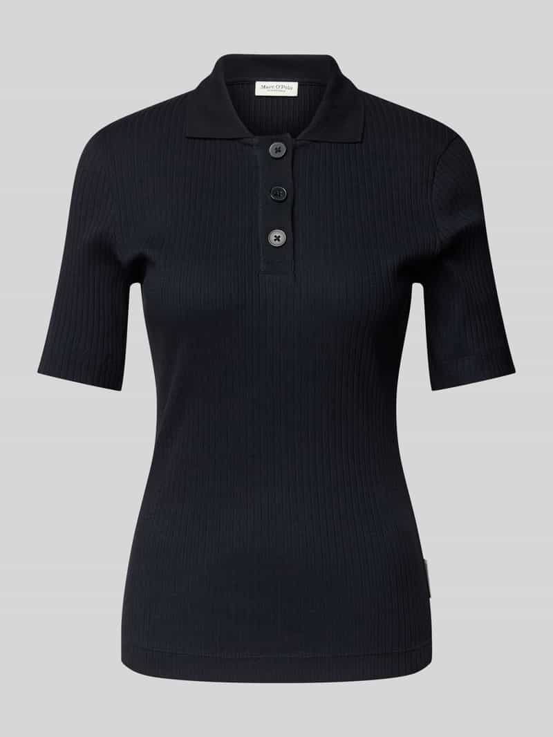 Marc O'Polo Slim fit poloshirt van een mix van katoen en modal